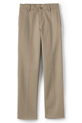 School Uniform Boys Tailored Fit Plain Front Pant-Khaki,10