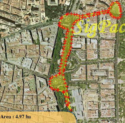 Área ocupada en la manifestación (1ª estimación)