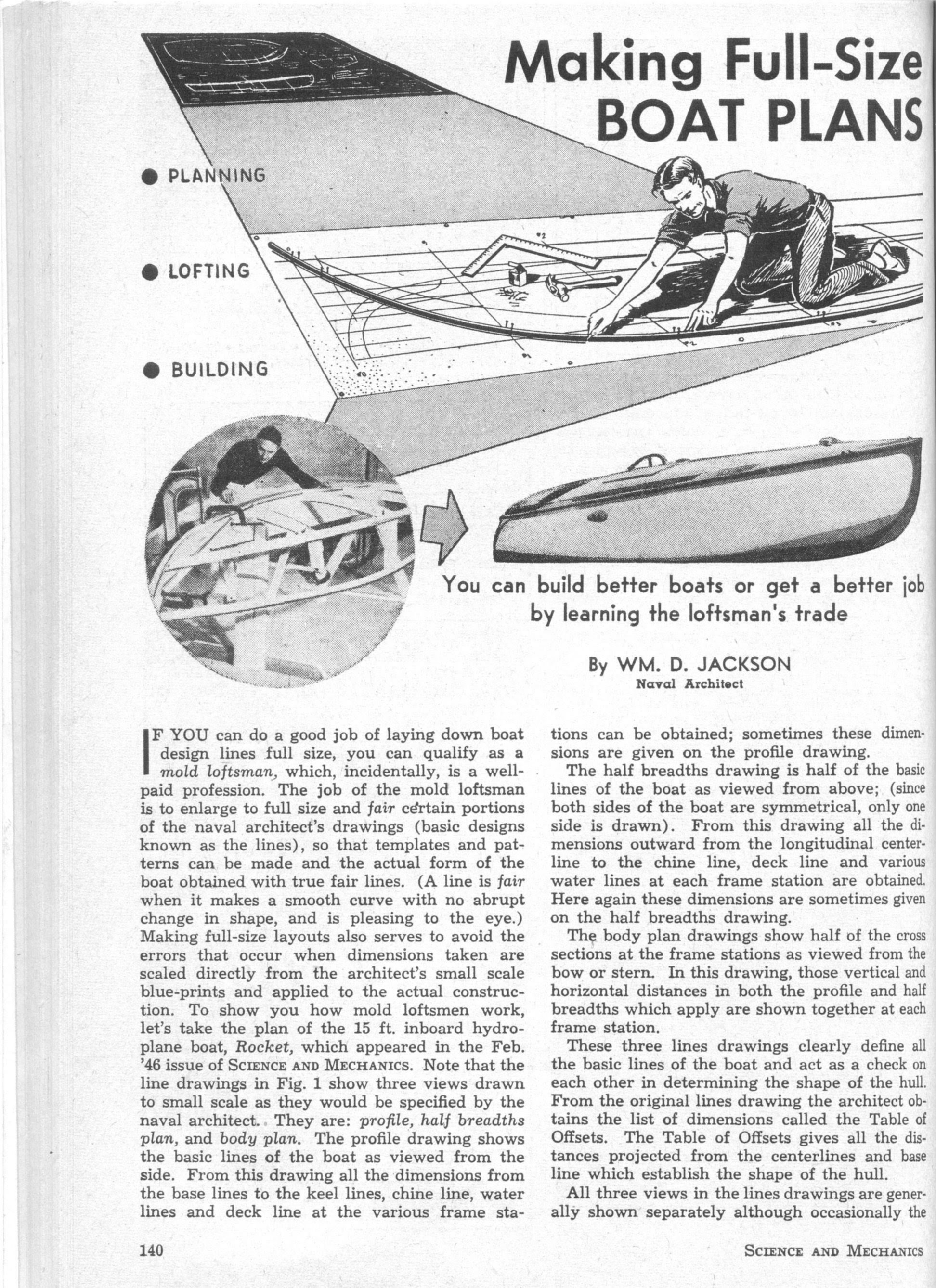 Vintage Model Boat Plans ~ Modiv Boat Plans