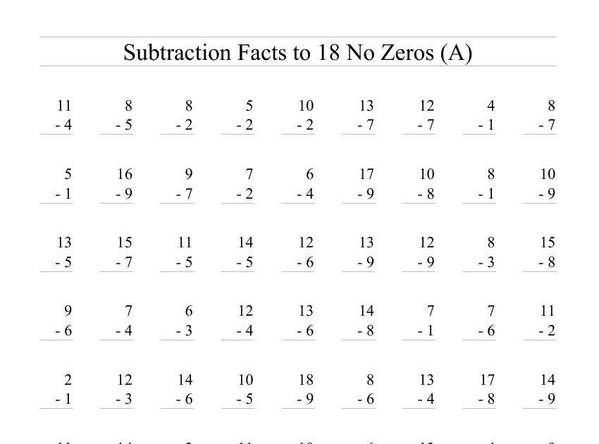 Math Worksheets For 2nd Graders Subtraction - Tuts Repair
