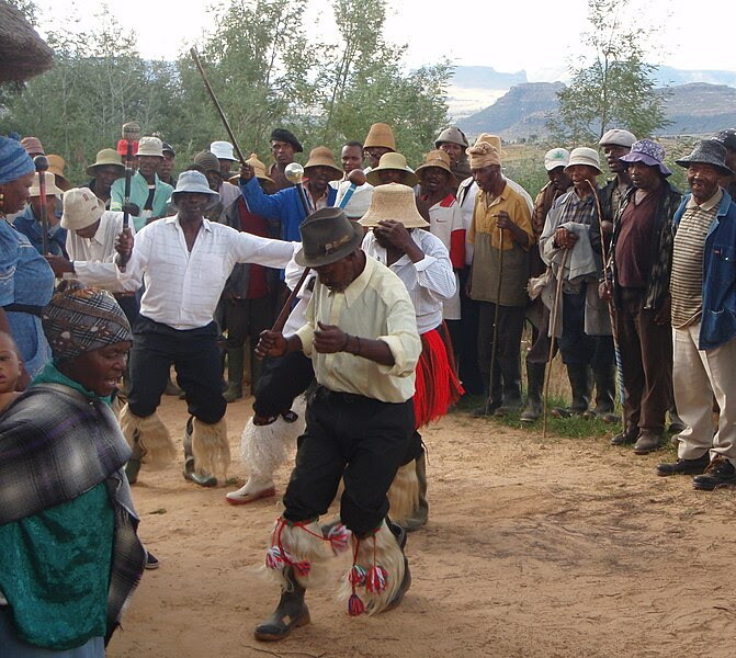 File:Basotho Men's Stick Dance.jpg