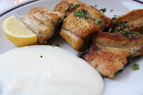 Anguila con Polenta