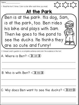 First Grade Comprehension Worksheets Free - Ideas Publish