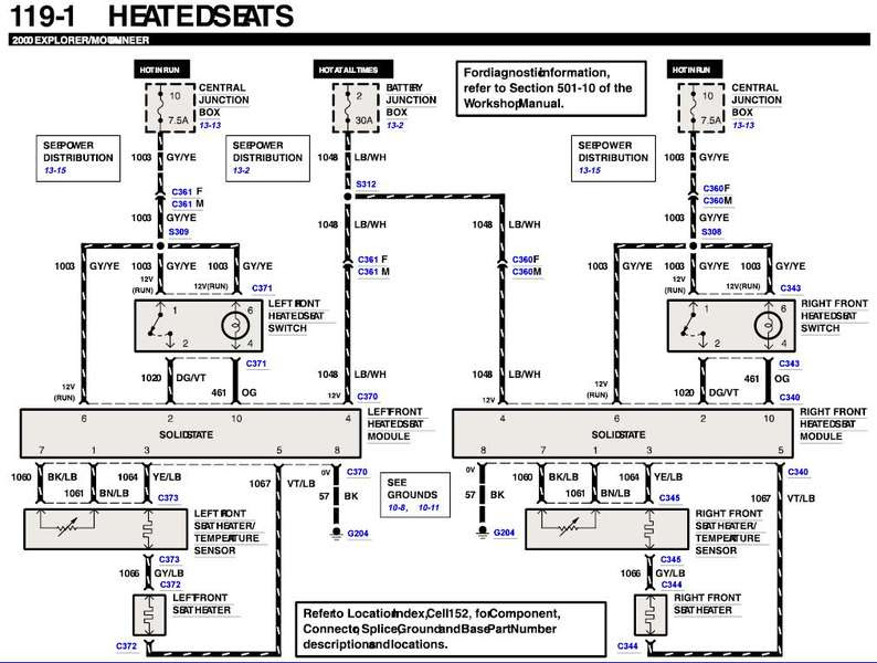 Circuit Electric For Guide: 2004 F150 Heated Seat Wiring Diagrams