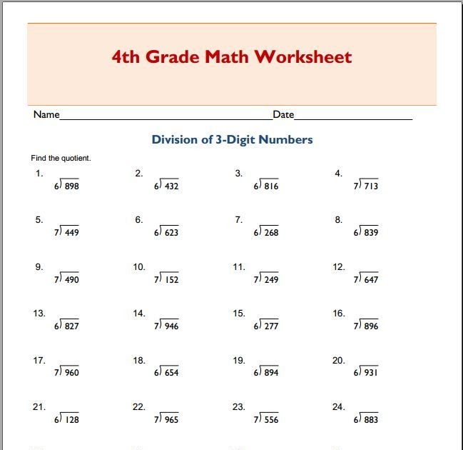 long division worksheets for fourth grade diy worksheet