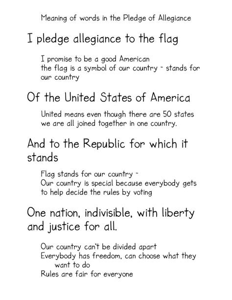Pledge Of Allegiance Words Printable In Spanish