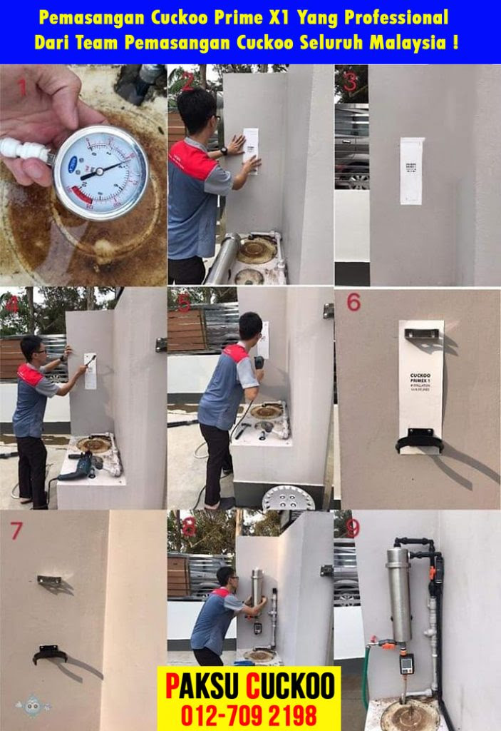 pemasangan mesin penulen air luar rumah terbaik cuckoo outdoor water purifier putrajaya in malaysia easy installation with proper schedule service high standard good quality