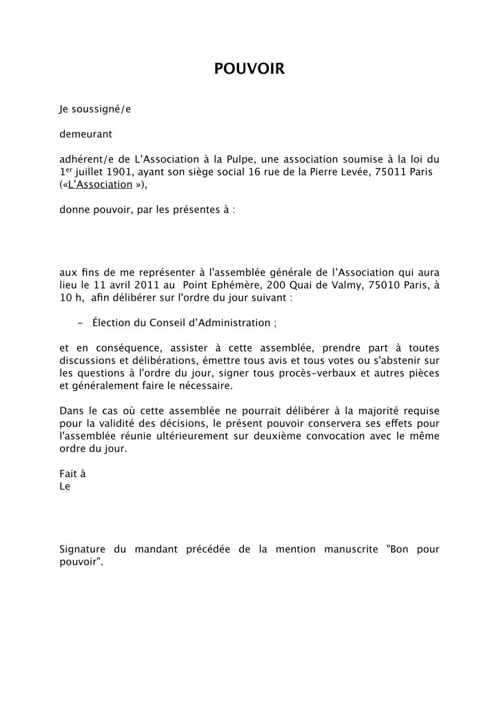 Exemple De Procuration Pour Vente Terrain  hinatapedia