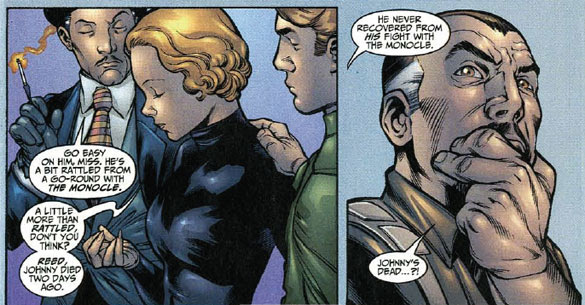 'Excuse me if I giggle, but the MONOCLE? (snicker)' Death of the FF
