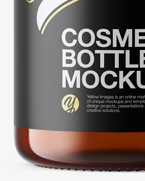 50ml Amber Glass Bottle Mockup Yellowimages Free Psd Mockup Templates