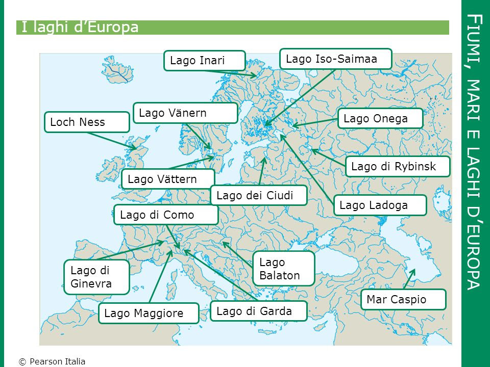 I Fiumi Più Lunghi D Europa Cartina Fisica Europa Fiumi E Laghi | Cartina