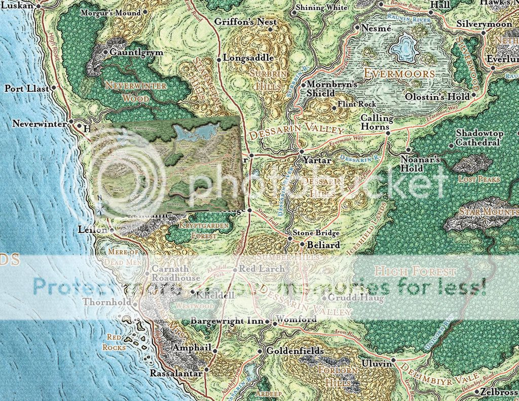 Forgotten Realms Sword Coast Map - Maps Catalog Online