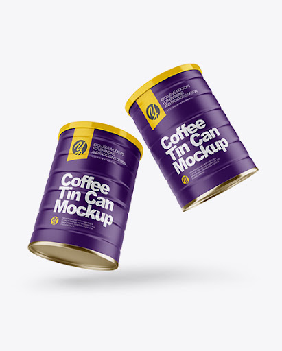 Download Download Two Matte Coffee Tin Cans Packaging Can Mockups (PSD) 52.03 MB