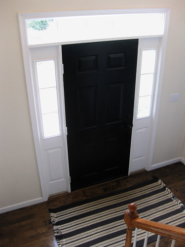 Foyer Update: Black Front Door