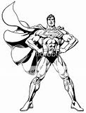 Superman free coloring pages of him posing and showing his muscles.
