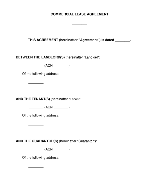 Commercial Lease Agreement Template Free Queensland HQ Template Documents