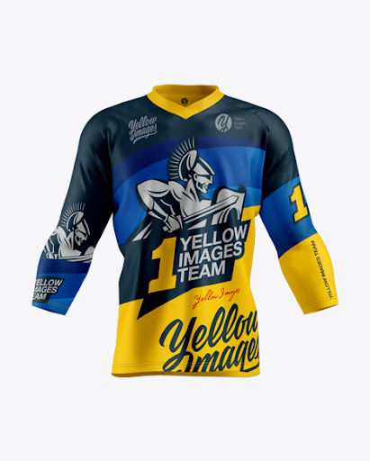 Download Mens Trail Jersey 3/4 Sleeve Jersey Mockup PSD File 75.01 MB