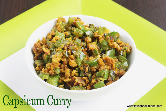 capsicum-besan-subzi capsicum curry