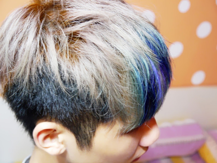 typicalben blue purple highlights hair colour