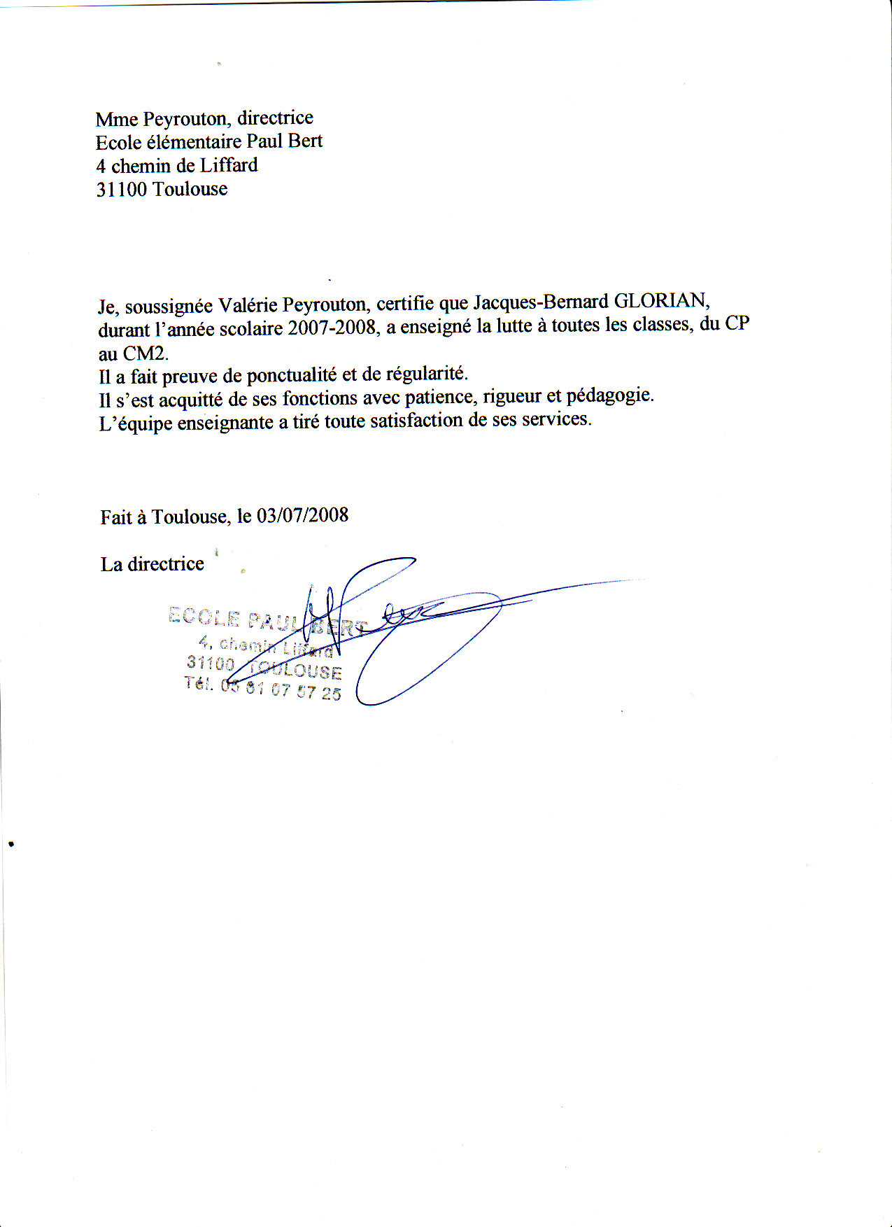 Modele De Lettre De Satisfaction D Un Employé  Exemple de Lettre