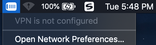 How to remove the ‘VPN is not configured’ icon from the menu bar on macOS?