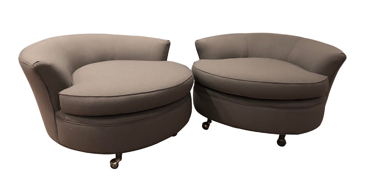 Low Profile Round Swivel Chair Cream Sherpa Room