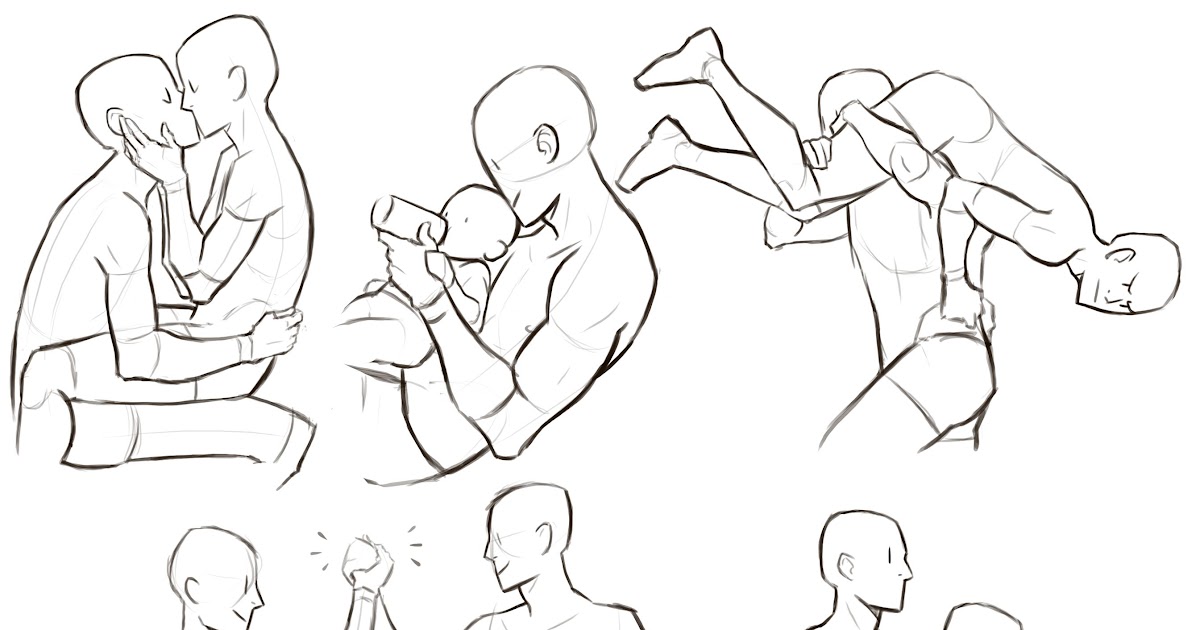 Poses Cute Couple Drawing Bases
