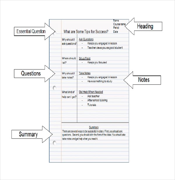 How To Make Cornell Notes On Microsoft Word 2010