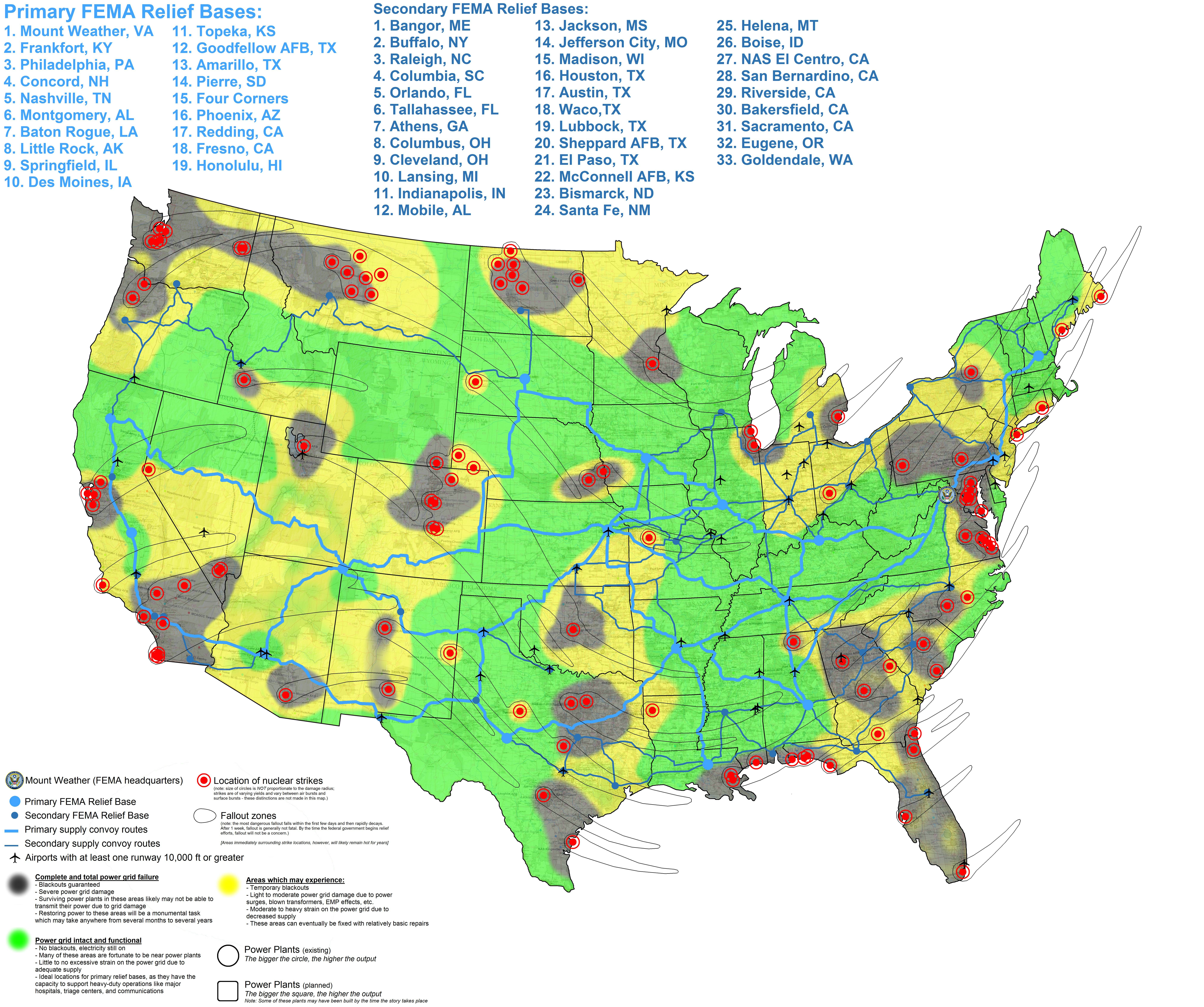 Us Nuclear Power Plants Fallout Map