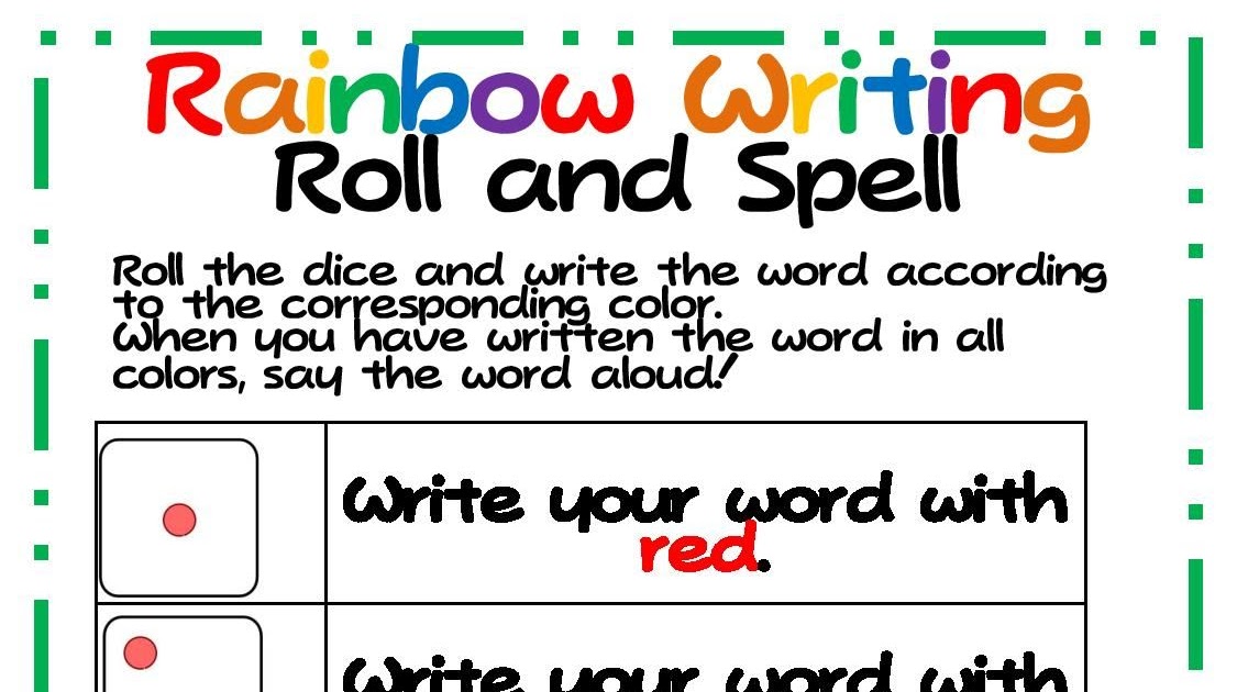 Rainbow Spelling Worksheet - ZAFIQ89