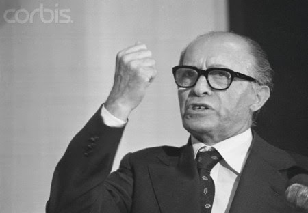 Terrorist Menachem Begin: "Our race is the Master Race.
We are divine gods on this planet ... compared to our race,
other races are beasts and animals, cattle at best." Terrorist Menachem Begin: "Our race is the Master Race.
We are divine gods on this planet ... compared to our race,
other races are beasts and animals, cattle at best."