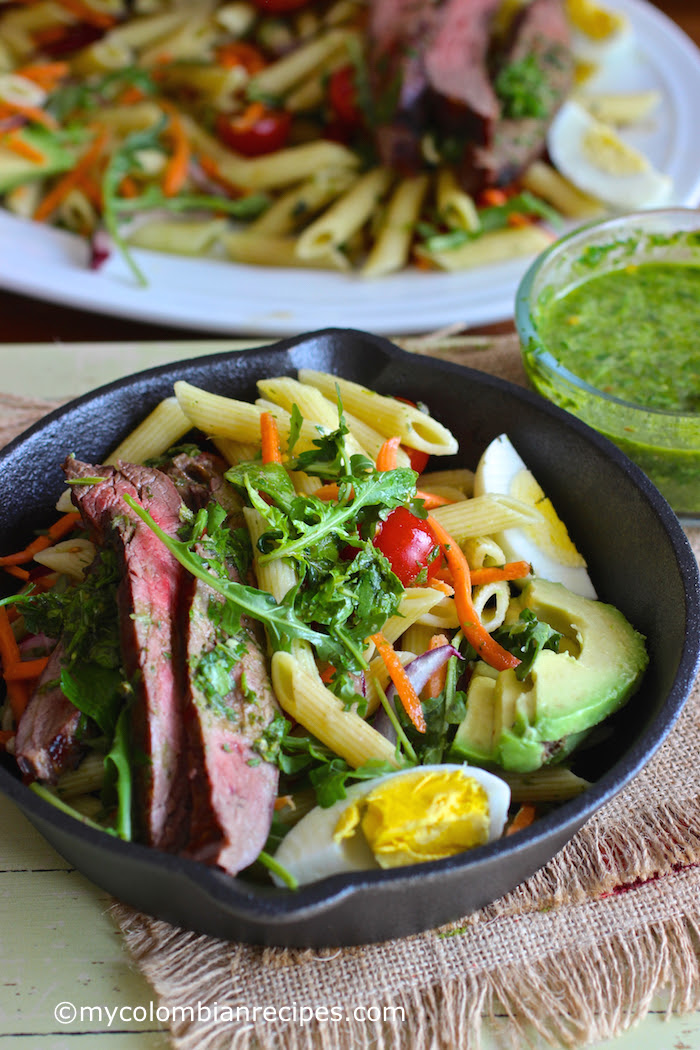 Penne Pasta, Steak and Chimichurri Salad My Colombian Recipes Penne Pasta, Steak and Chimichurri Salad My Colombian Recipes