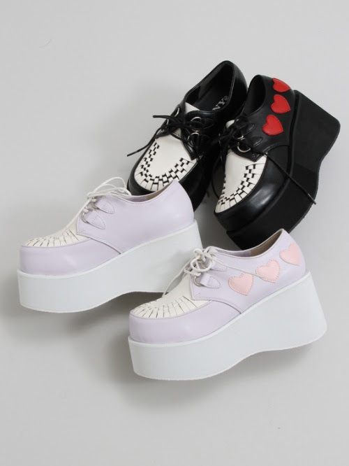 WEGO/ハートボリュームシューズ(パープル)