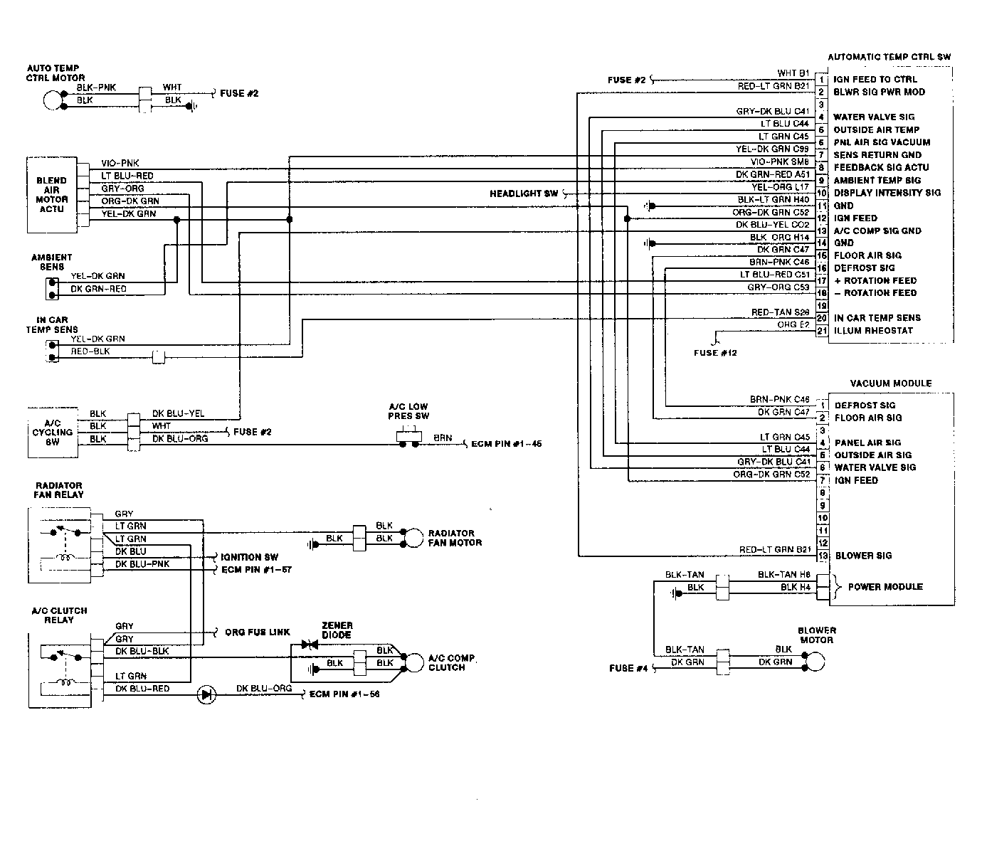 A604 Transmission Diagram - General Wiring Diagram