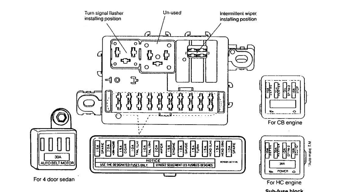 Daihatsu Charade Fuse Box - Wiring Diagram