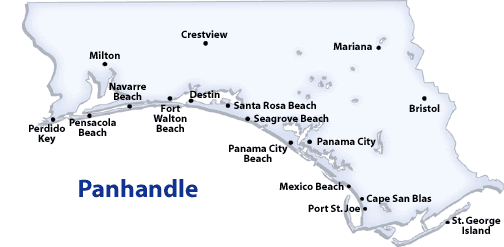 Panhandle Map Of Northern Florida