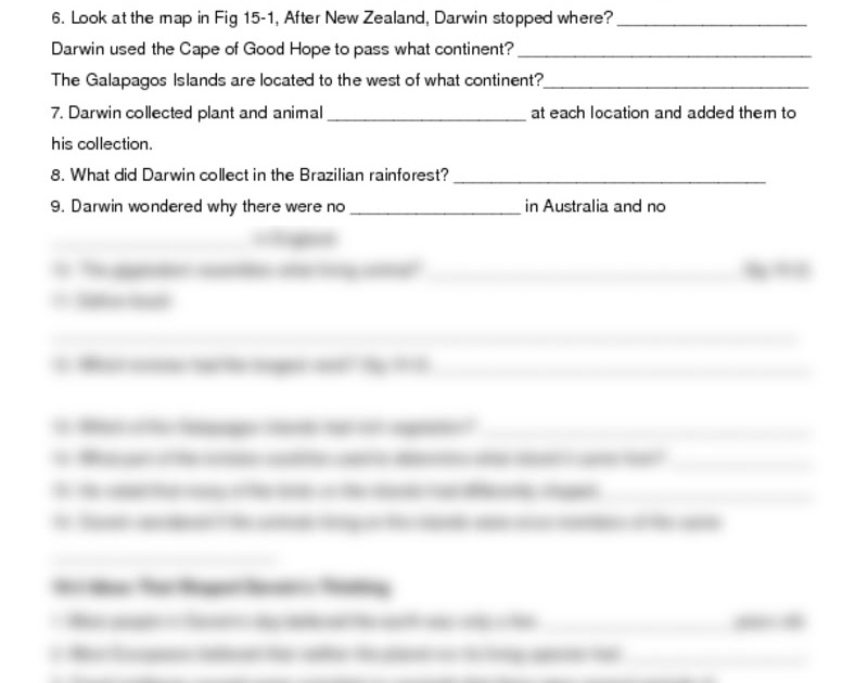 34 The Theory Of Evolution Worksheet Answers - Worksheet Resource Plans