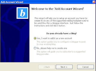 Setting up Blog Account