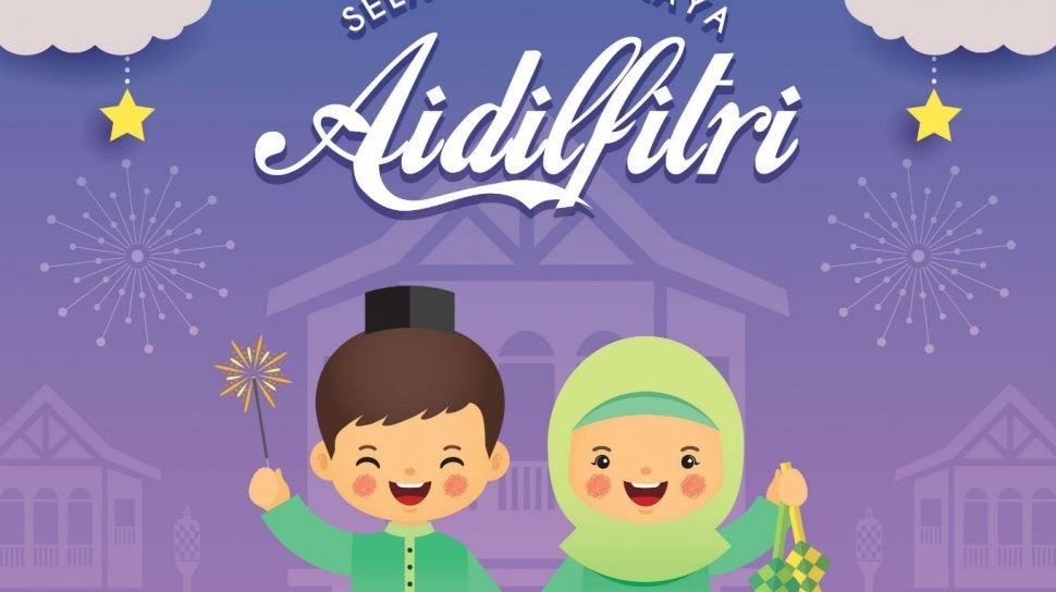 Gambar Kartu  Ucapan Idul Fitri Anak  contoh kartu  ucapan