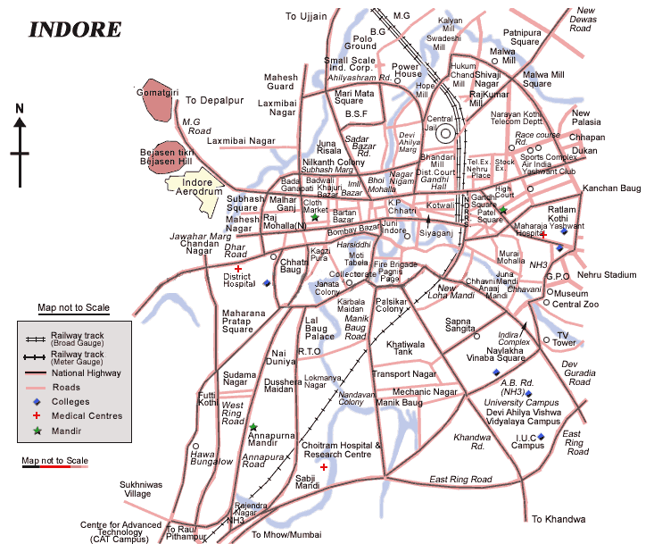 Indore Map And Indore Satellite Image Indore Map And Indore Satellite Image