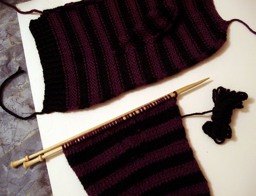 Crafting 365 Days 227-231: mitts in progress