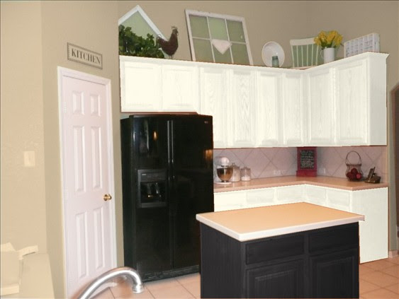 Black Cabinets With White Appliances Home Creative