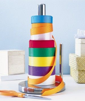 paper towel holder for ribbon