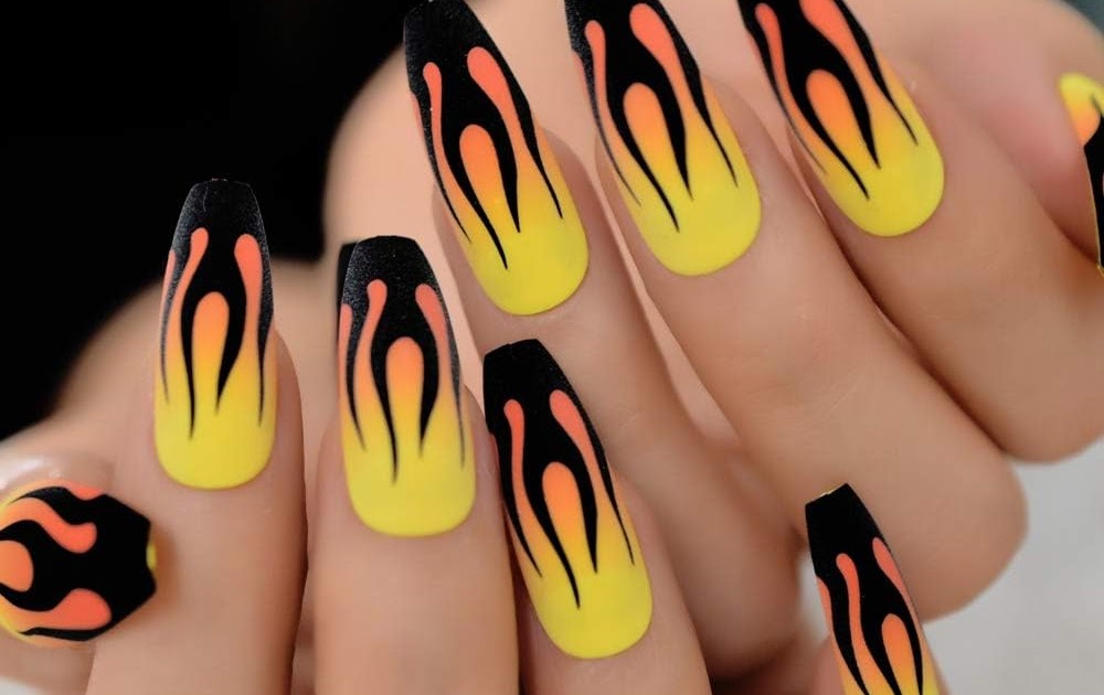 Uñas Acrilicas De Fueguito De Colores - Las Unas De Fuego Son La Nueva
