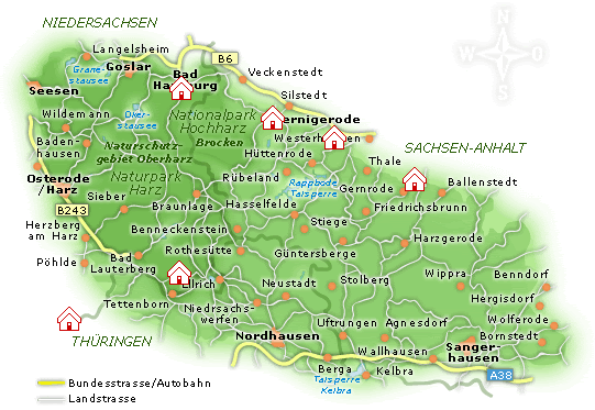 Karte Harz