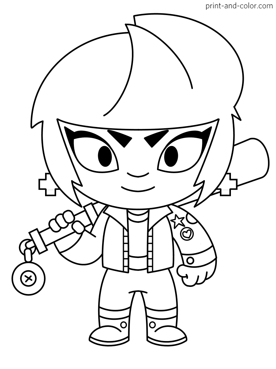 Brawl Stars Coloring Pages Bibi Coloring And Drawing - bibi de brawl stars pintada para imprimir