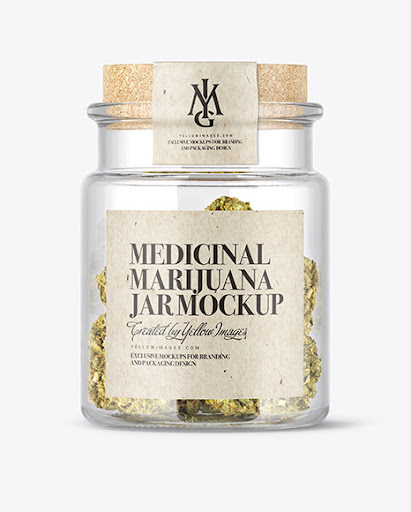 Download Download Medicinal Marijuana Jar Packaging Jar Mockups (PSD) 74.03 MB