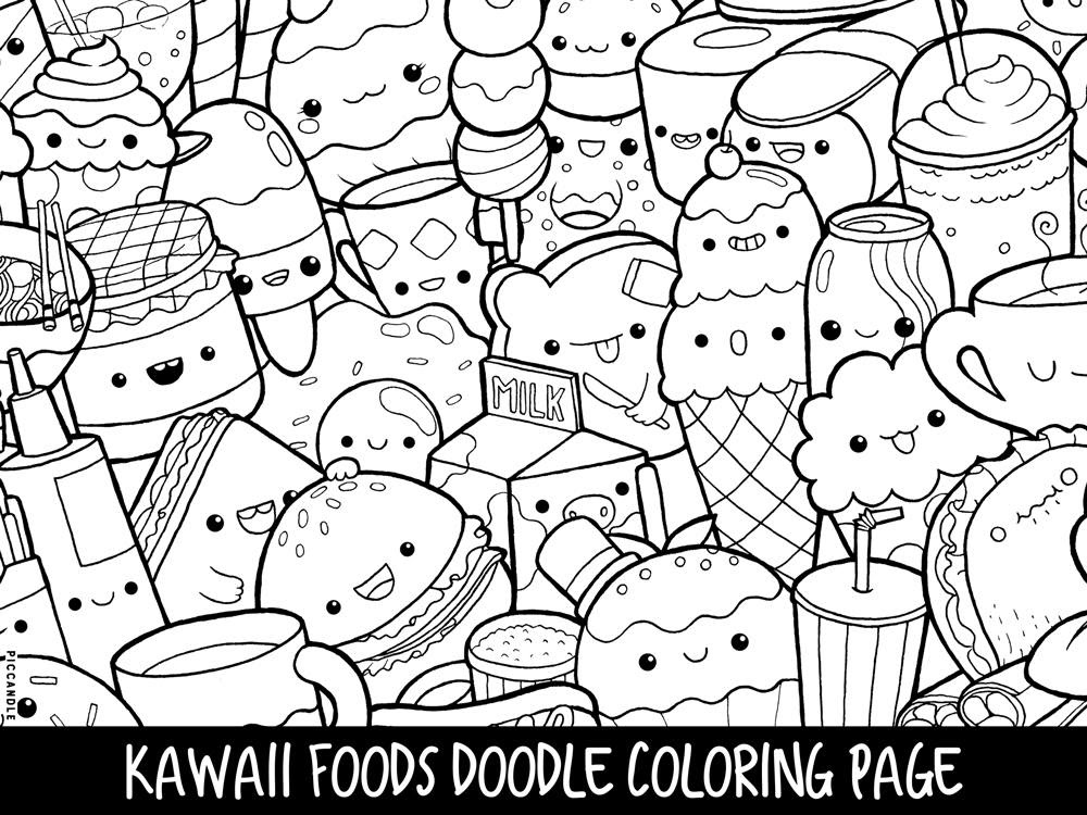 Japanese Cute Kawaii Adorable Kawaii Coloring Pages - Coloring and Drawing