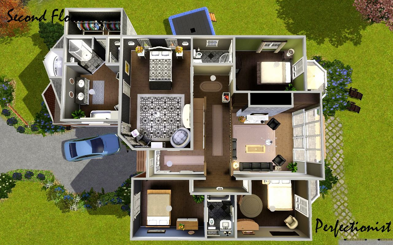 Sims 3 4 Bedroom House Plans : Mod The Sims - Big Family, Small Budget