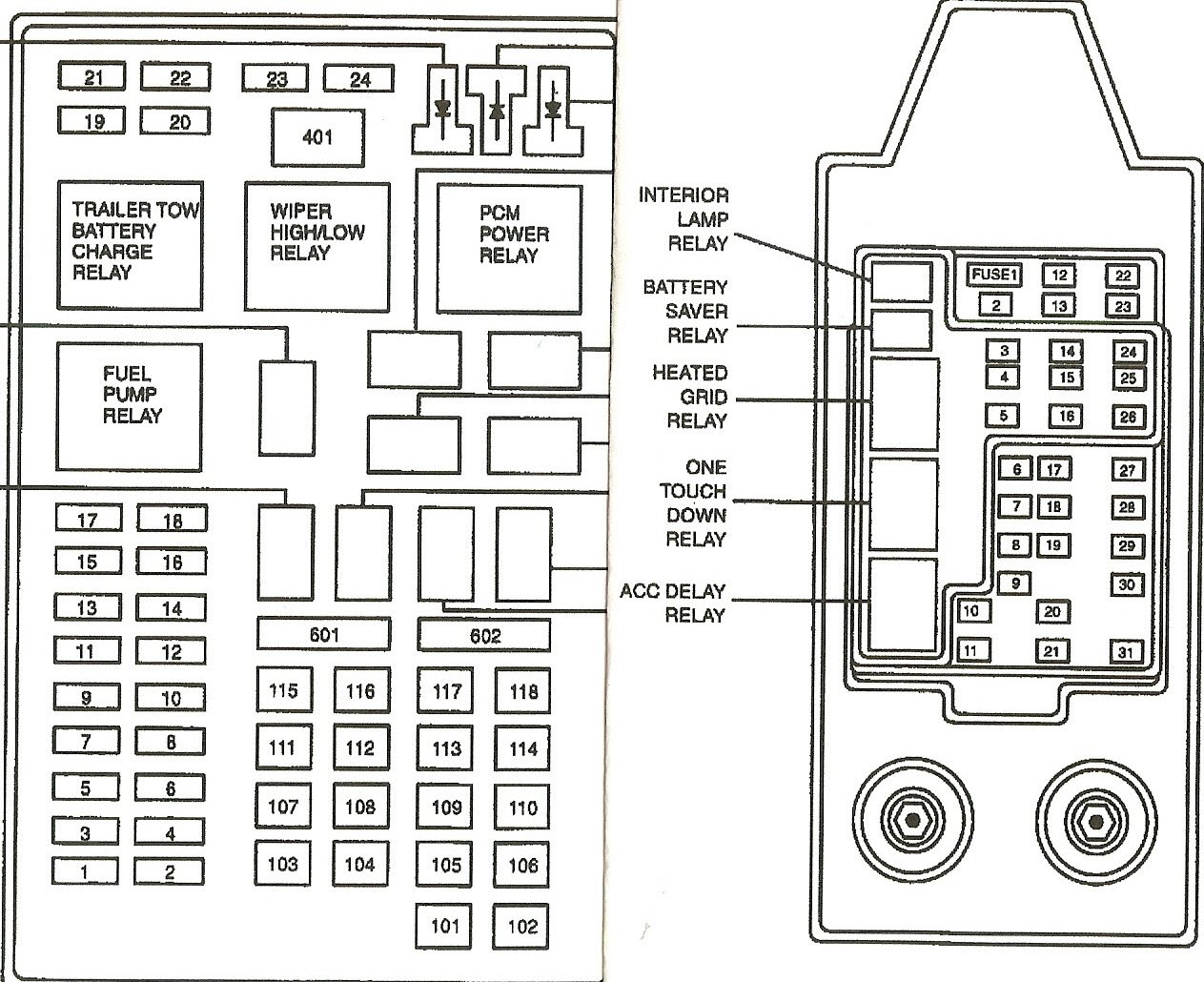 2000 Mercury Sable Fuse Box Diagram Under Hood Wiring Diagram Schemas